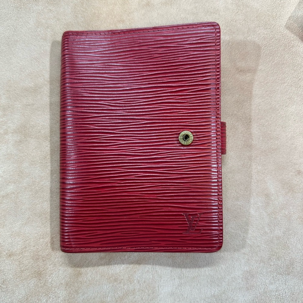 Louis Vuitton Red Epi Leather Agenda Cover